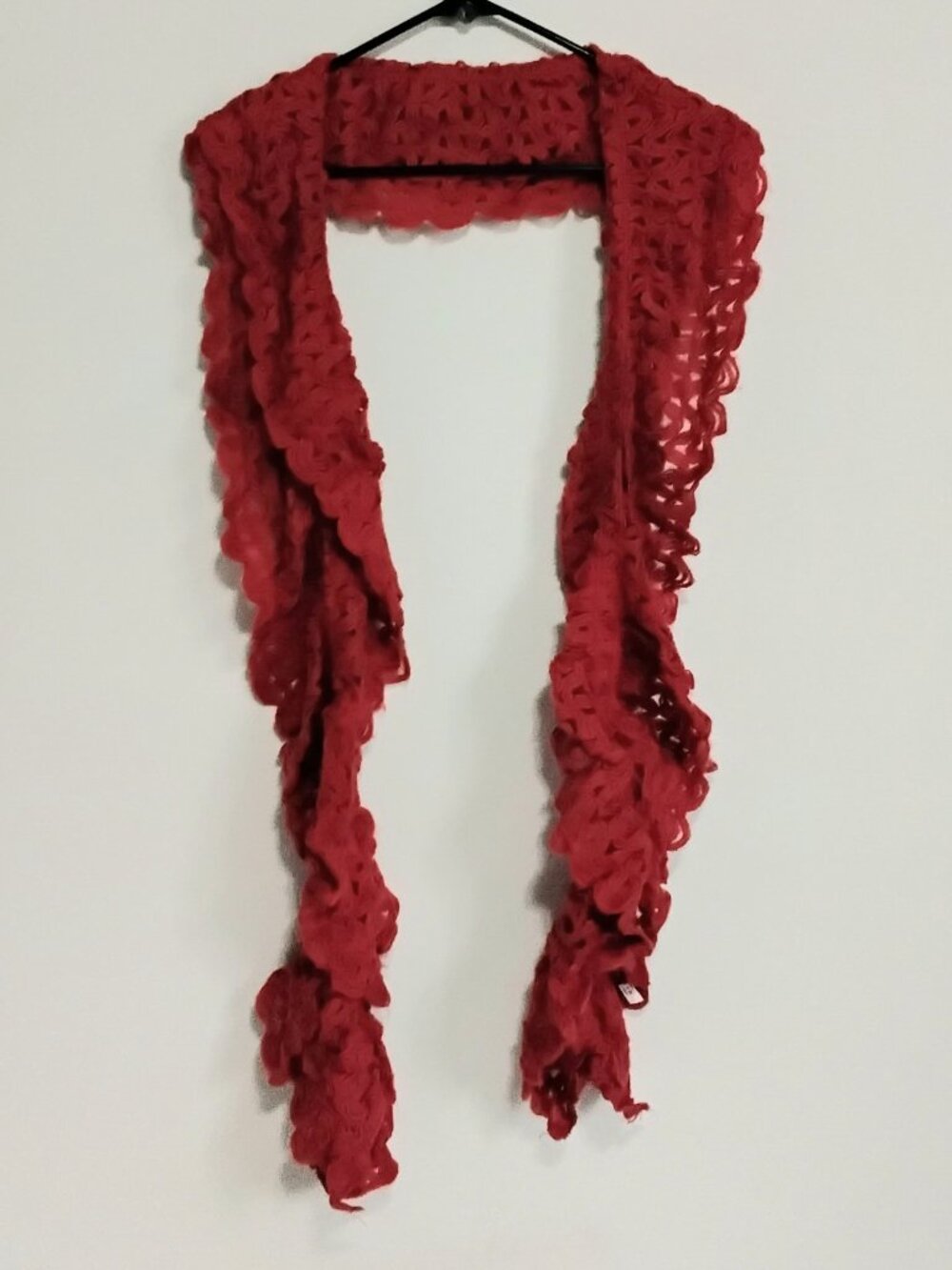 3/$25 Beautiful 72" Relaxed Red Stretchy Knit Scarf NWOT!!
